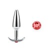 stalen buttplug rood kristal