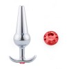 metalen buttplug rood kristal