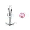 stalen buttplug roze kristal