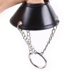 metalen cockring pu leren balzak splitter