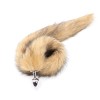 Metalen buttplug bruine foxtail