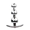 butt plug metaal zwart kristal