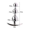 buttplug metaal zwart kristal 20 tot 28 mm