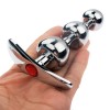 butt plug metaal rood kristal 20 tot 28 mm