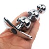butt plug metaal zwart kristal 20 tot 28 mm