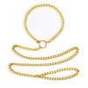 Metalen gouden halsband met ketting