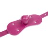 Mondknevel met siliconen ball gag - paars