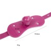 Mondknevel met siliconen ball gag - paars
