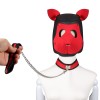 neopreen bdsm muizenmasker halsband rood