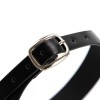 nep leren halsband zwart kattenbel