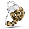 pluche metalen bdsm handboeien luipaard print