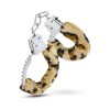 pluche metalen bondage handboeien luipaard print