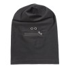 polyester hoofdmasker neusgaten rits zwart