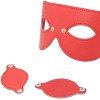 pu leer oog masker afneembaar oogklep rood