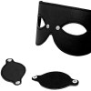 pu leer oog masker afneembaar oogklep zwart