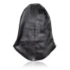 pu leren bdsm hoofdmasker mondgaten zwart