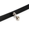 pu leren bondage halsband zwart kattenbel
