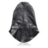 pu leren bondage hoofdmasker mondgaten zwart