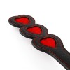 pu leren paddle rode hartjes