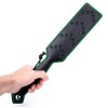 pu leren paddle studs zwart groen