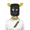 pu leren bdsm muizenmasker halsband geel