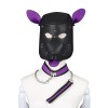pu leren bdsm muizenmasker halsband paars