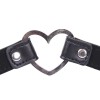 pu leren bondage halsband hartjes gesp