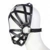 pu leren bondage hoofdmasker kooi