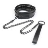 pu leren halsband kussen aanlijnketting