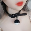 PU leren halsband met kattenbel bdsm 