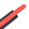 rood zwarte bondage halsband met studs
