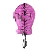 roze leren sm hoofdmasker geblindeerd