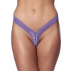 Amorable mini slip met bloemen - paars