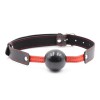 siliconen mondknevel met pu leren band