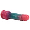 Siliconen gekleurde dildo met zuignap - 20,5 cm