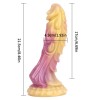 Siliconen gekleurde dildo met zuignap-dils003 
