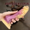 Siliconen gekleurde dildo met zuignap-dils003 