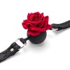 Siliconen mondknevel met rode roos rood