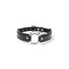smalle pu leren bdsm halsband katten ring