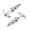 stalen buttplug paars kristal