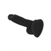 Strap-on-me realistische voorbinddildo - zwart - 17cm siliconen