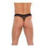 Amorable zwarte mannenstring met tuit