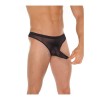 Amorable zwarte mannenstring met tuit