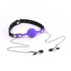 tepel klemmen met ball gag mondknevel