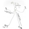 ketting tepel en clitoris klemmen set zilver