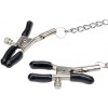 ketting tepel en clitoris klemmen set zilver