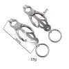 Vlinder tepelklemmen zilver met zilver ketting