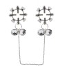 tepelklemmen diamanten gewichtjes ketting