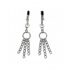 tepelklemmen met ketting franjes bdsm