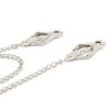 Leren BDSM-harnas met halsband en tepelklemmen